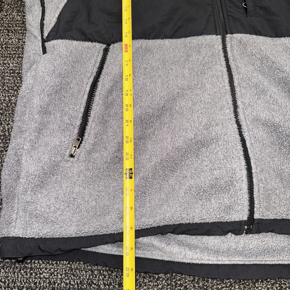 The North Face Jacket Mens X Large Denali Grey Black Polartec Full Zip W Hood